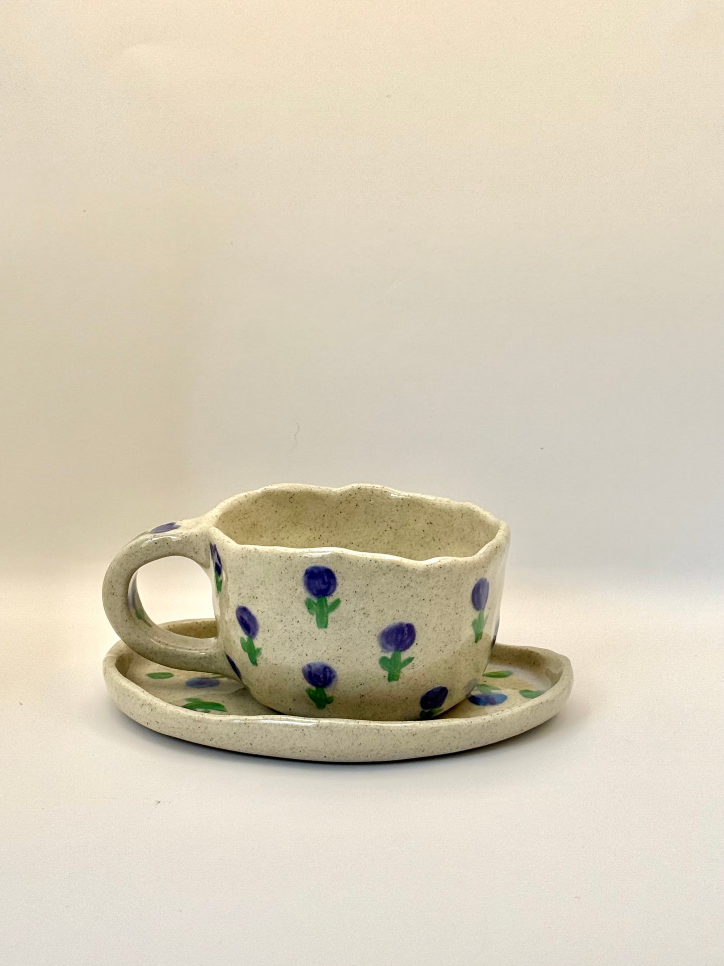 Floral Mug & Saucer Set