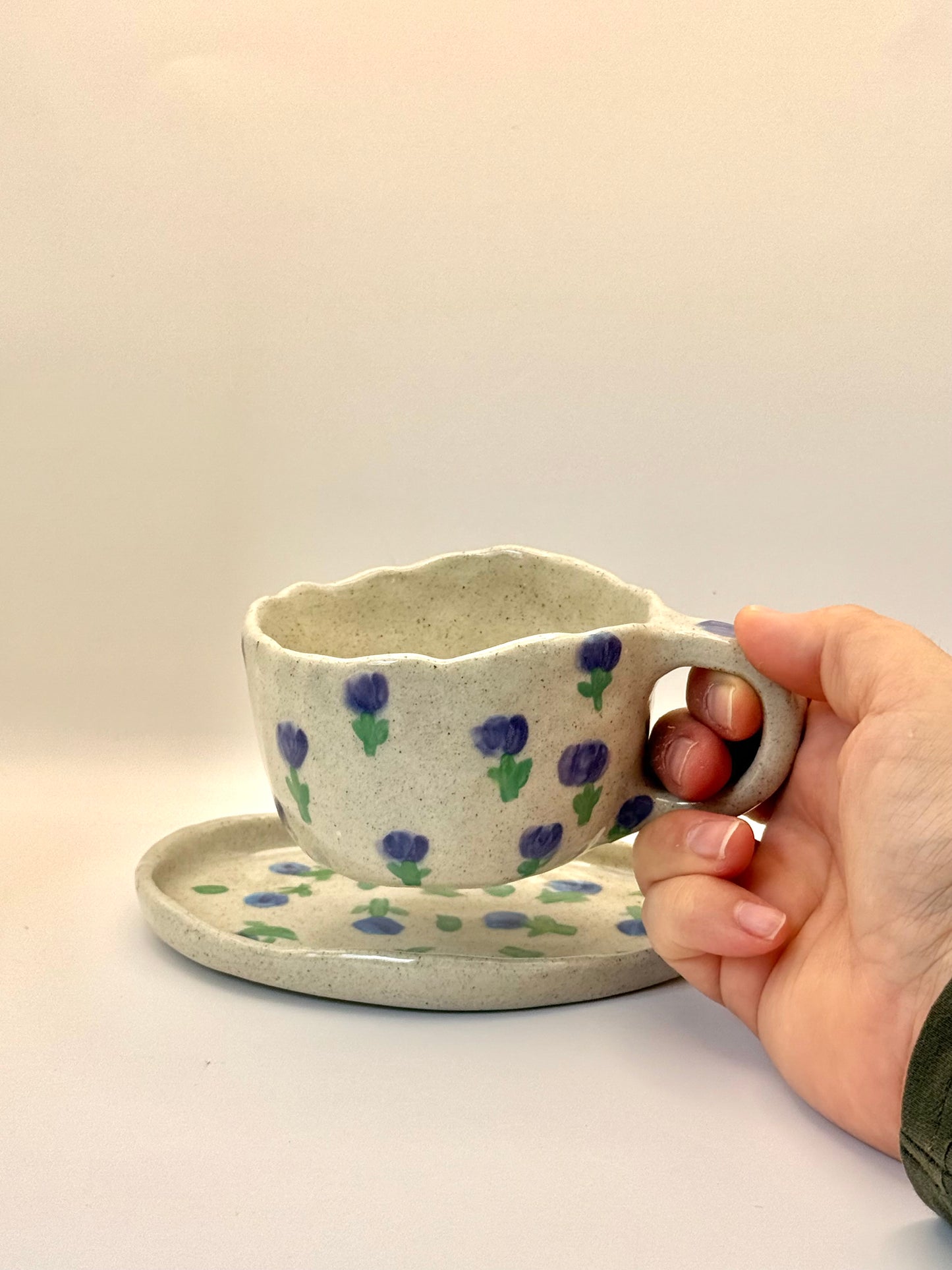 Floral Mug & Saucer Set