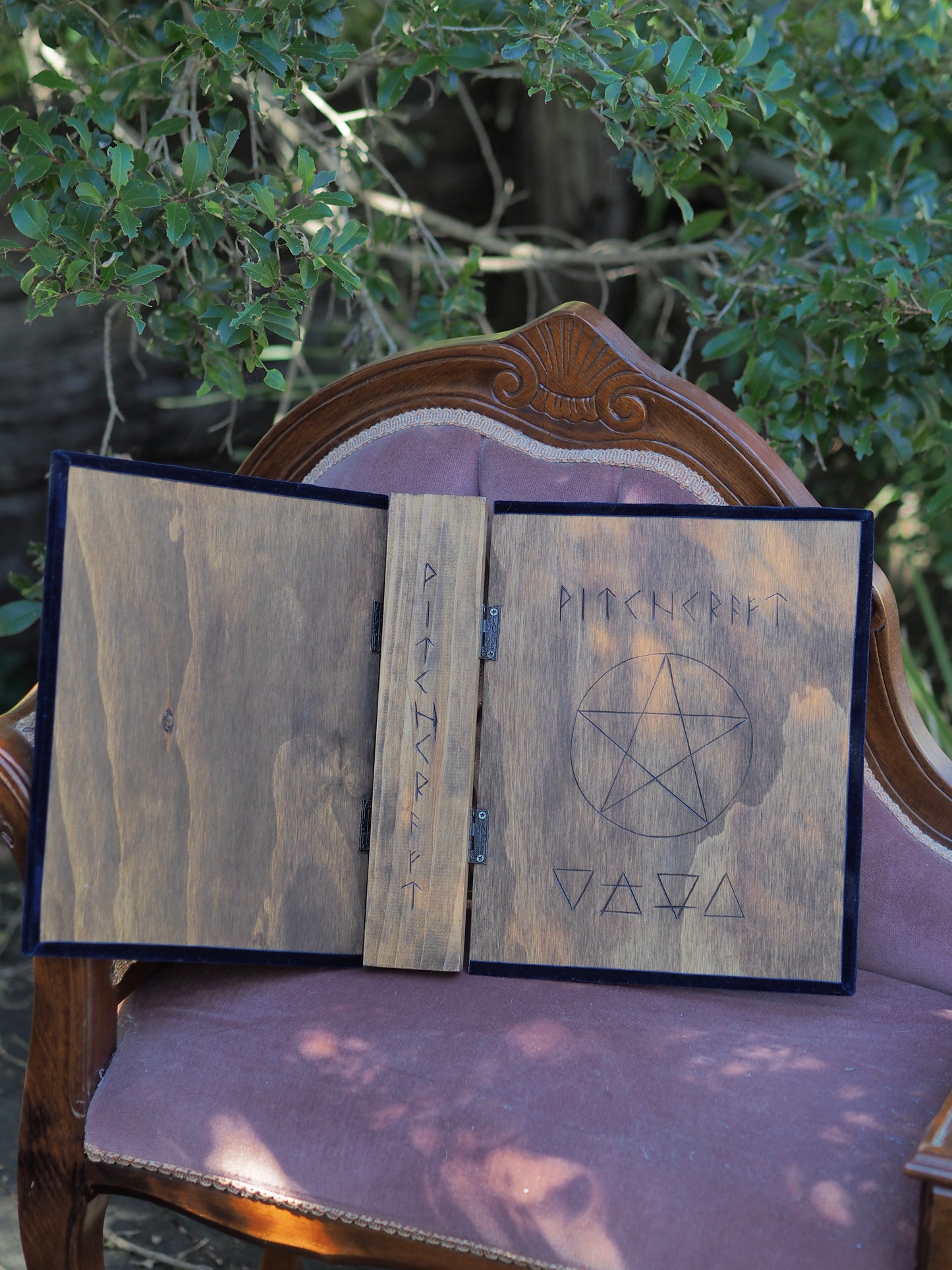 Grimoire/Book of Shadows - Wooden Binders