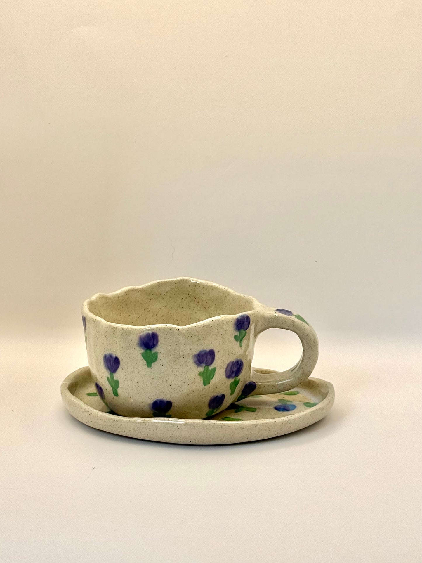 Floral Mug & Saucer Set