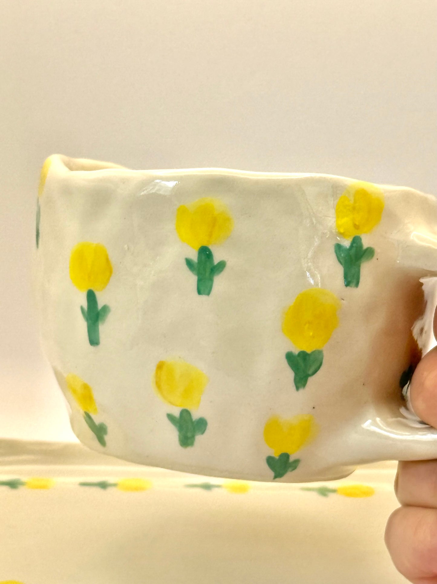 Floral Mug & Saucer Set