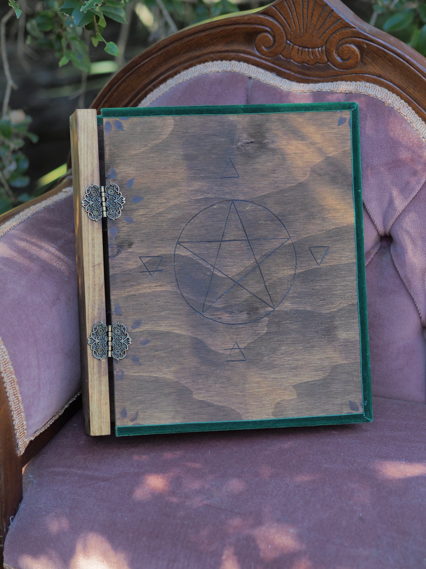 Grimoire/Book of Shadows - Wooden Binders
