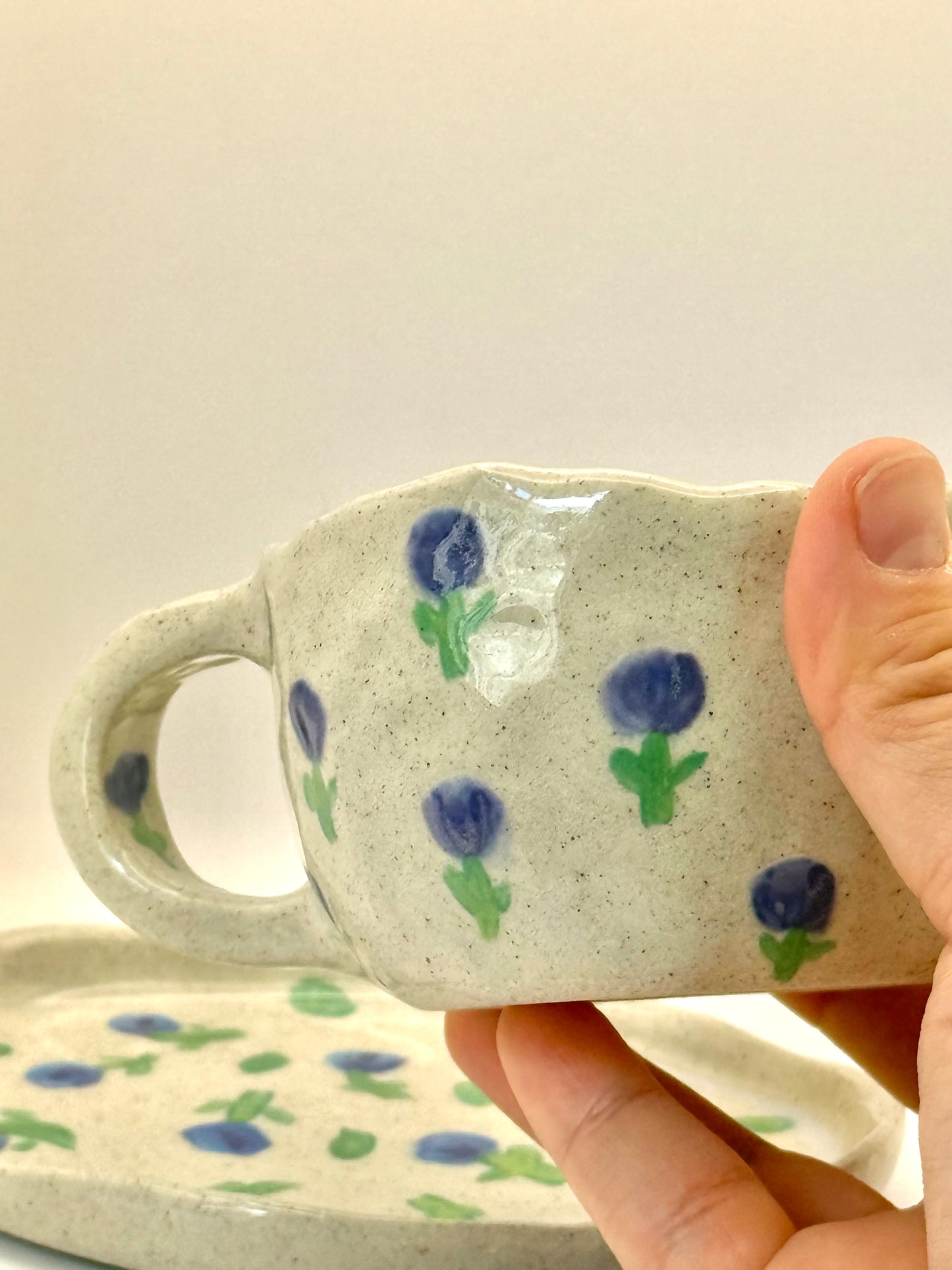 Floral Mug & Saucer Set
