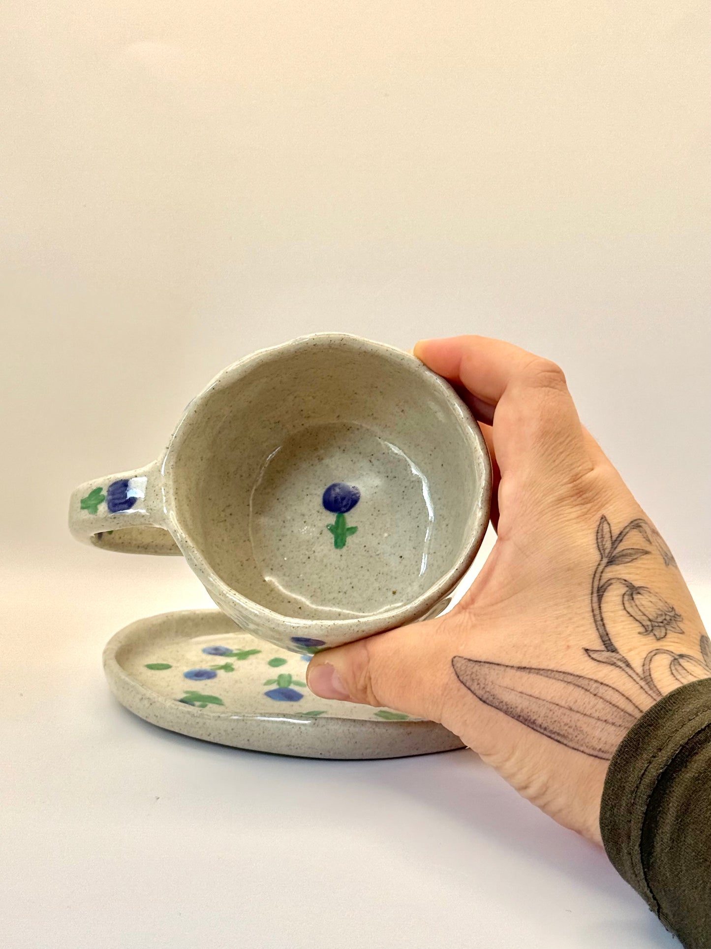 Floral Mug & Saucer Set