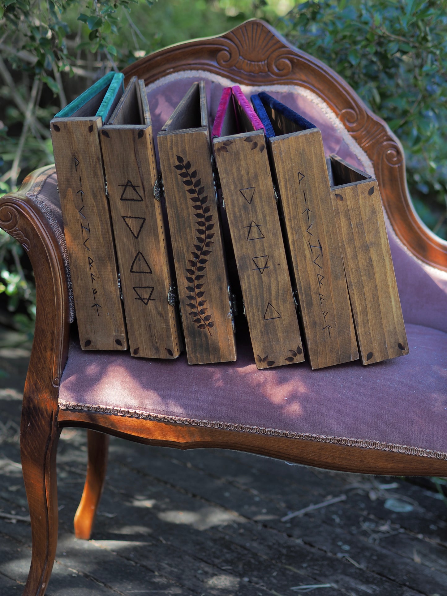 Grimoire/Book of Shadows - Wooden Binders