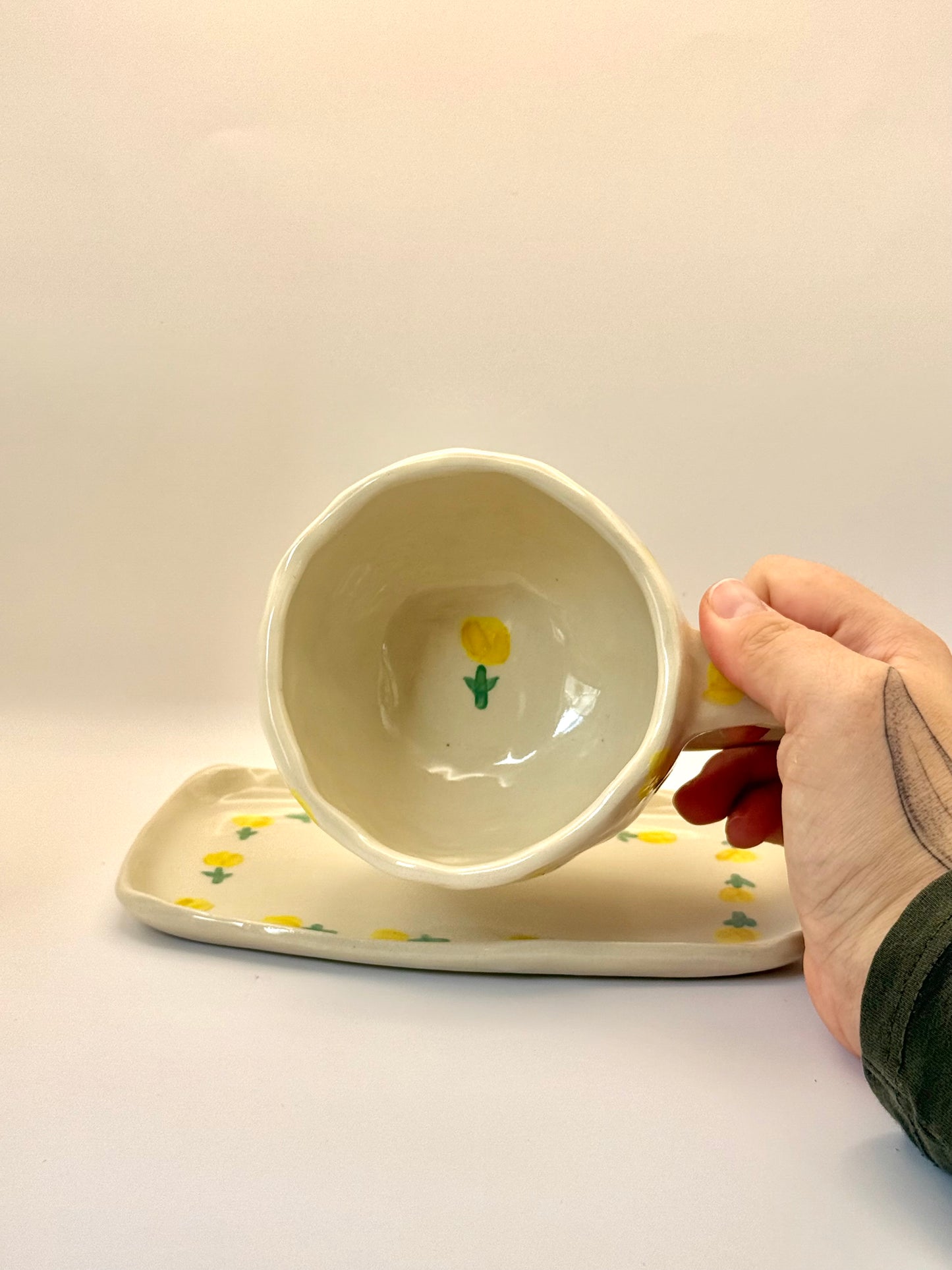 Floral Mug & Saucer Set