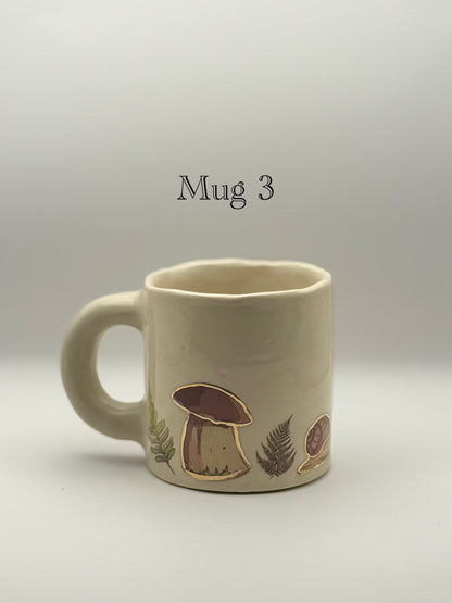 Snail Mug with Gold Luster