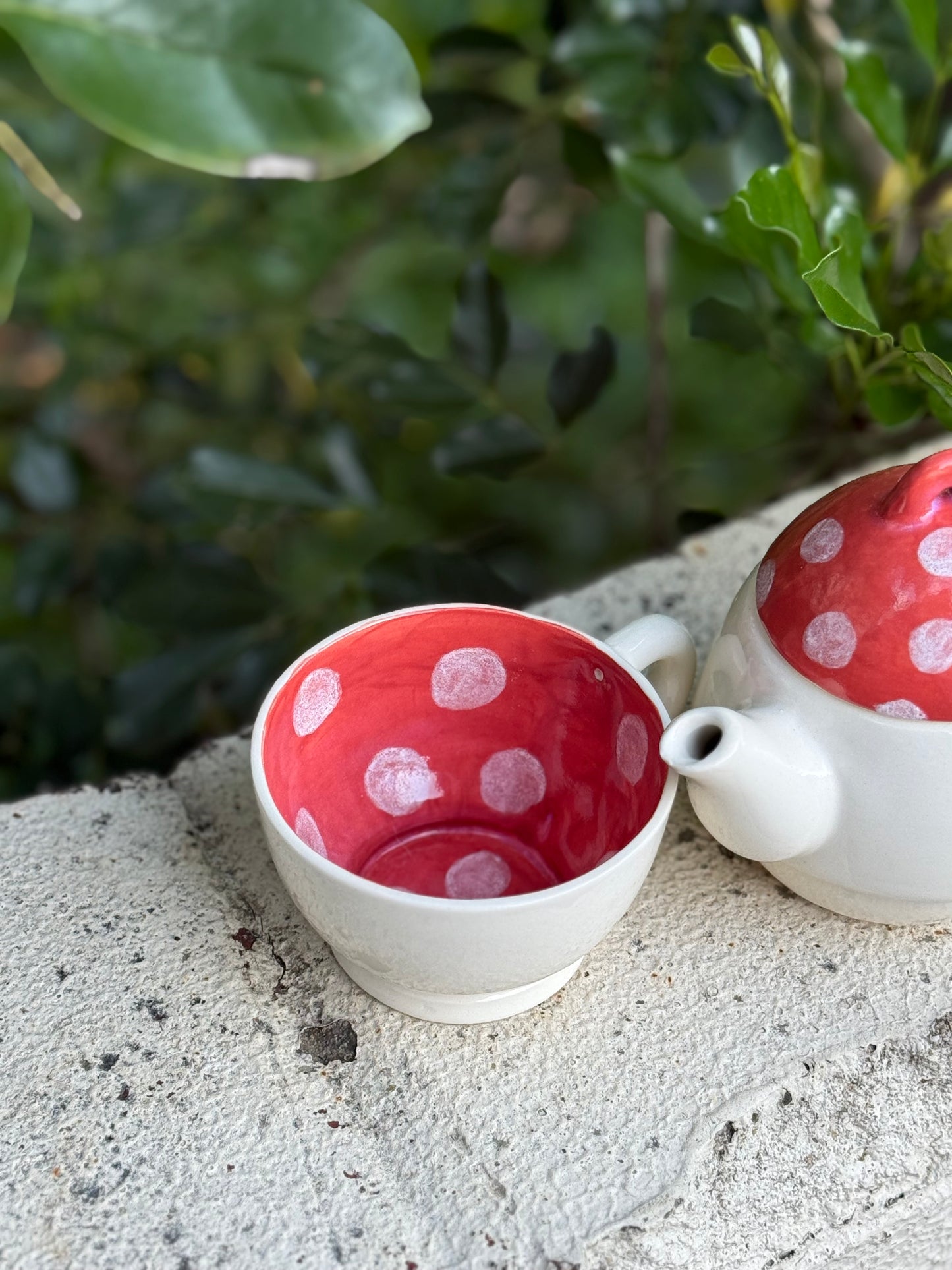 Mushroom Tea Set for One