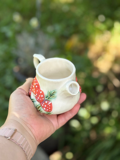 Merry Mushrooms Milk Jug