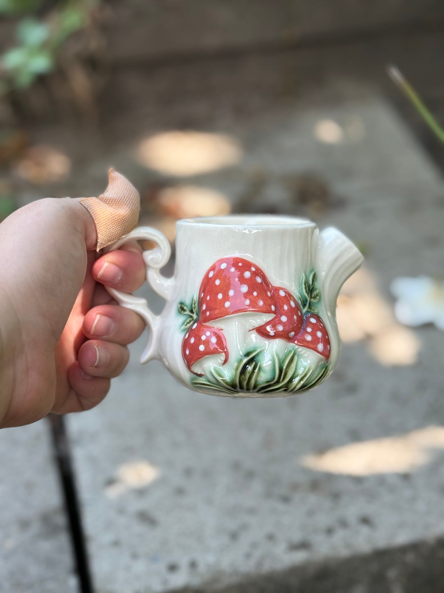 Merry Mushrooms Milk Jug