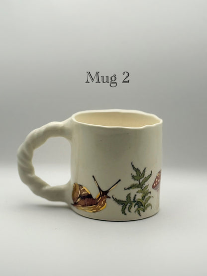 Snail Mug with Gold Luster