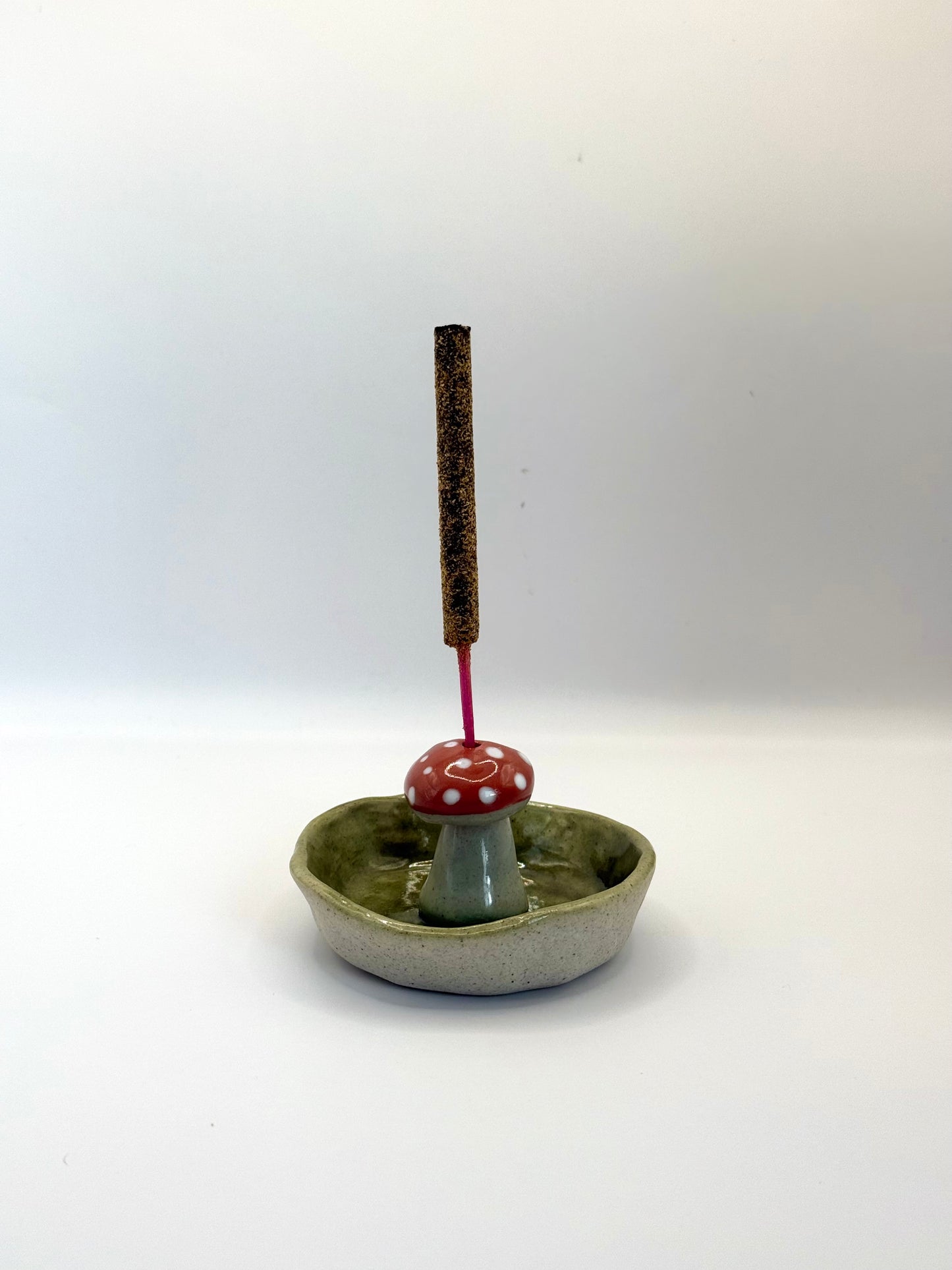 Mushroom Dish Stick Incense Holder