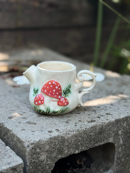 Merry Mushrooms Milk Jug