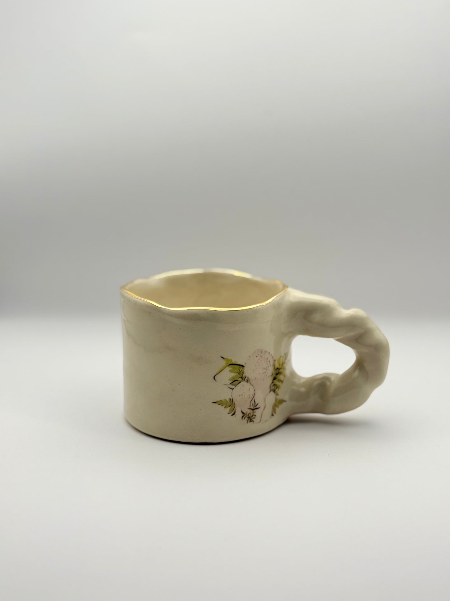 Snail Mug with Gold Luster