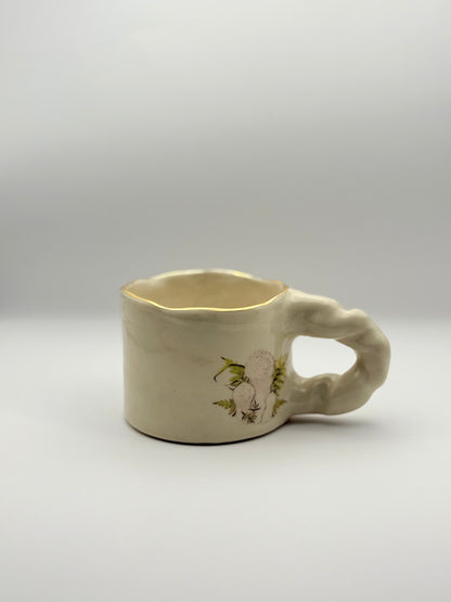 Snail Mug with Gold Luster