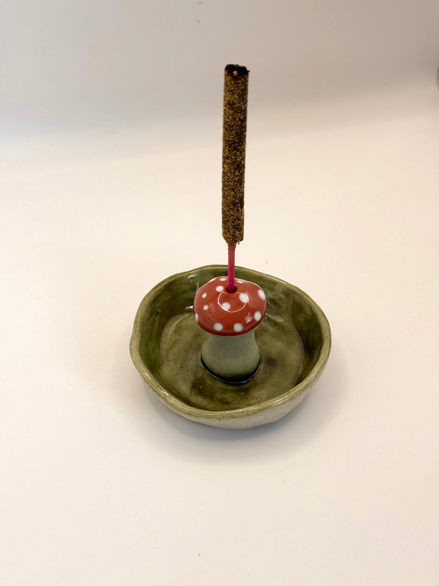Mushroom Dish Stick Incense Holder