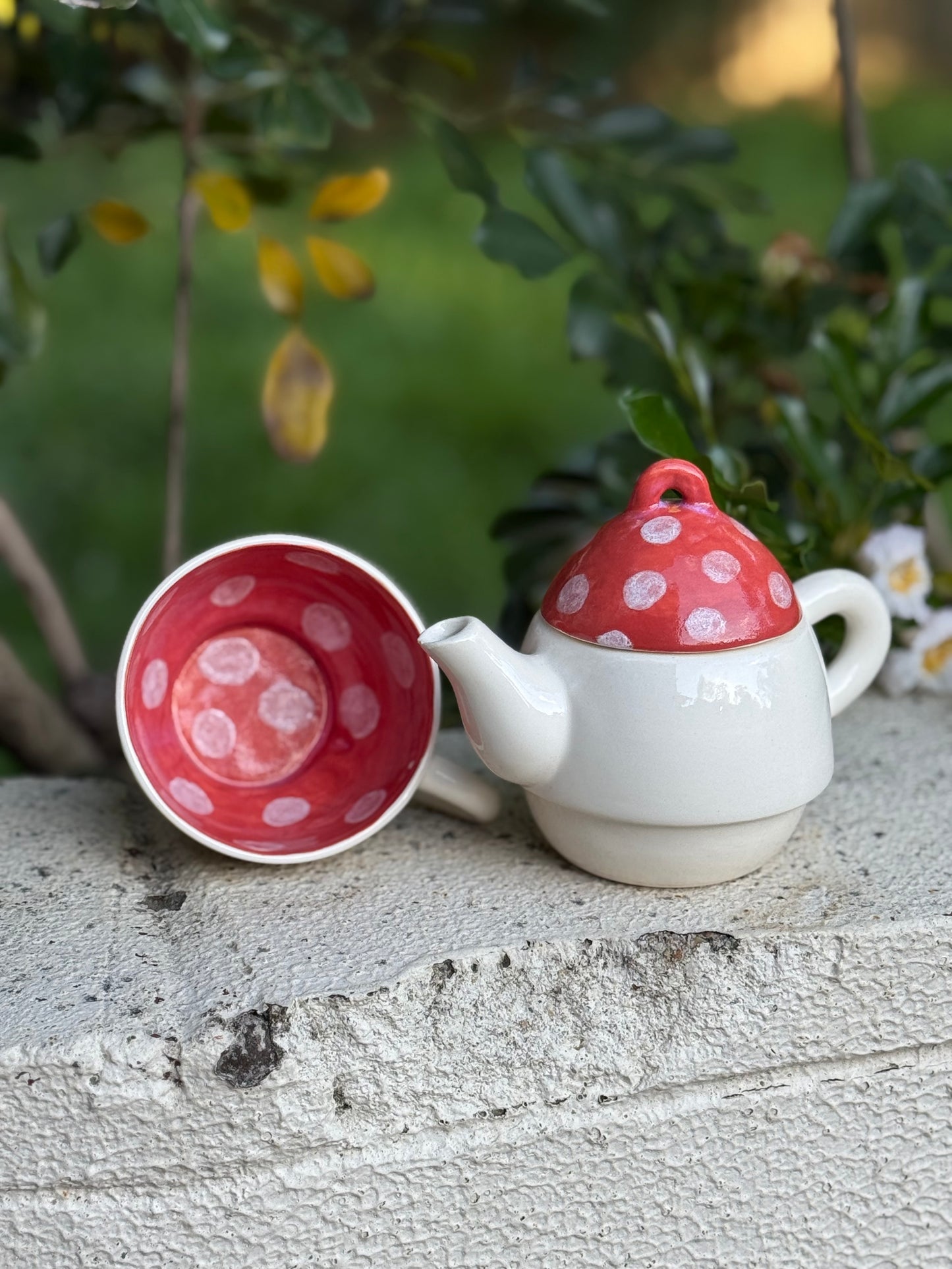 Mushroom Tea Set for One