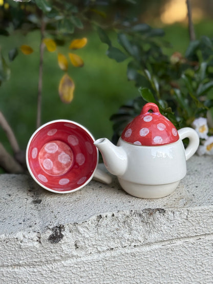 Mushroom Tea Set for One