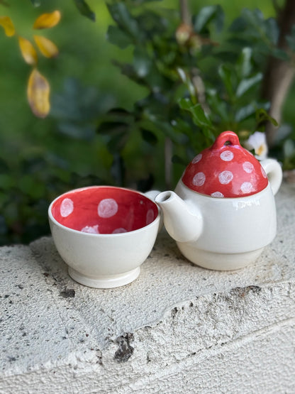 Mushroom Tea Set for One