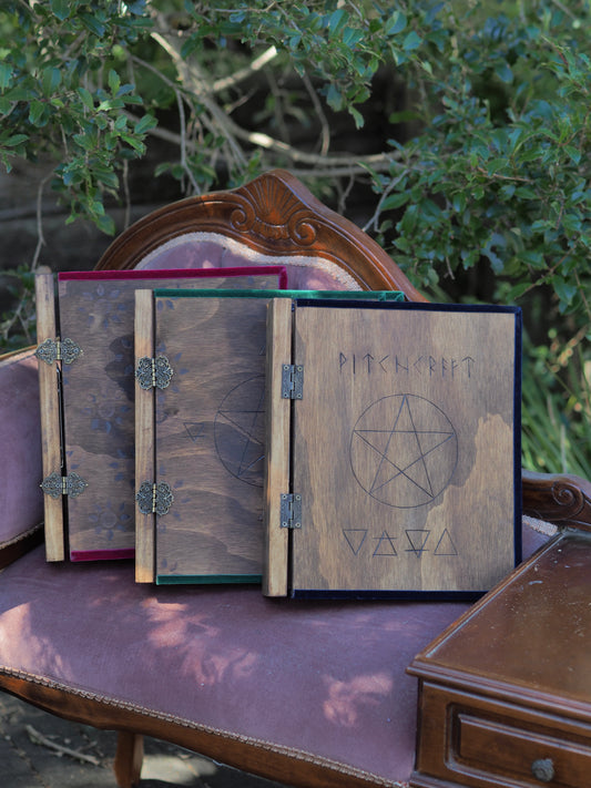 Grimoire/Book of Shadows - Wooden Binders